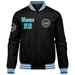 Custom Varsity Jacket Letterman Jacket For Men, Women And Youth Light Blue