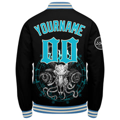 Custom Varsity Jacket Letterman Jacket For Men, Women And Youth Light Blue