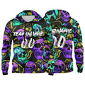 Custom Sweatshirt Hoodie For Man Woman Girl Boy Print Your Logo Name Number Yellow&Purple