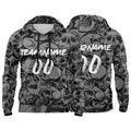 Custom Sweatshirt Hoodie For Man Woman Girl Boy Print Your Logo Name Number Black&Grey