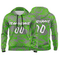 Custom Sweatshirt Hoodie For Man Woman Girl Boy Print Your Logo Name Number Green&Grey