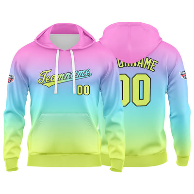 Custom Sweatshirt Hoodie For Man Woman Girl Boy Print Your Logo Name Number Pink  Blue  Yellow