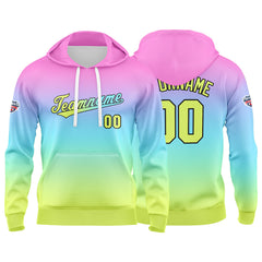 Custom Sweatshirt Hoodie For Man Woman Girl Boy Print Your Logo Name Number Pink  Blue  Yellow