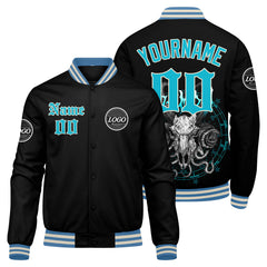 Custom Varsity Jacket Letterman Jacket For Men, Women And Youth Light Blue