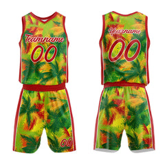 Custom Tropical Plant Basketball Jersey for man women uniform Suit Kids Adults Personalized Jersey