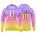 Custom Sweatshirt Hoodie For Man Woman Girl Boy Print Your Logo Name Number Purple  Pink Yellow