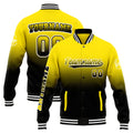 Custom Varsity Jacket Letterman Jacket For Men, Women And Youth Yellow&Black