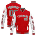 Custom Varsity Jacket Letterman Jacket For Men, Women And Youth Red White