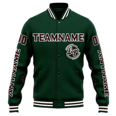 Custom Varsity Jacket Letterman Jacket For Men, Women And Youth Green Brown