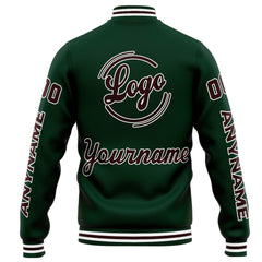 Custom Varsity Jacket Letterman Jacket For Men, Women And Youth Green Brown