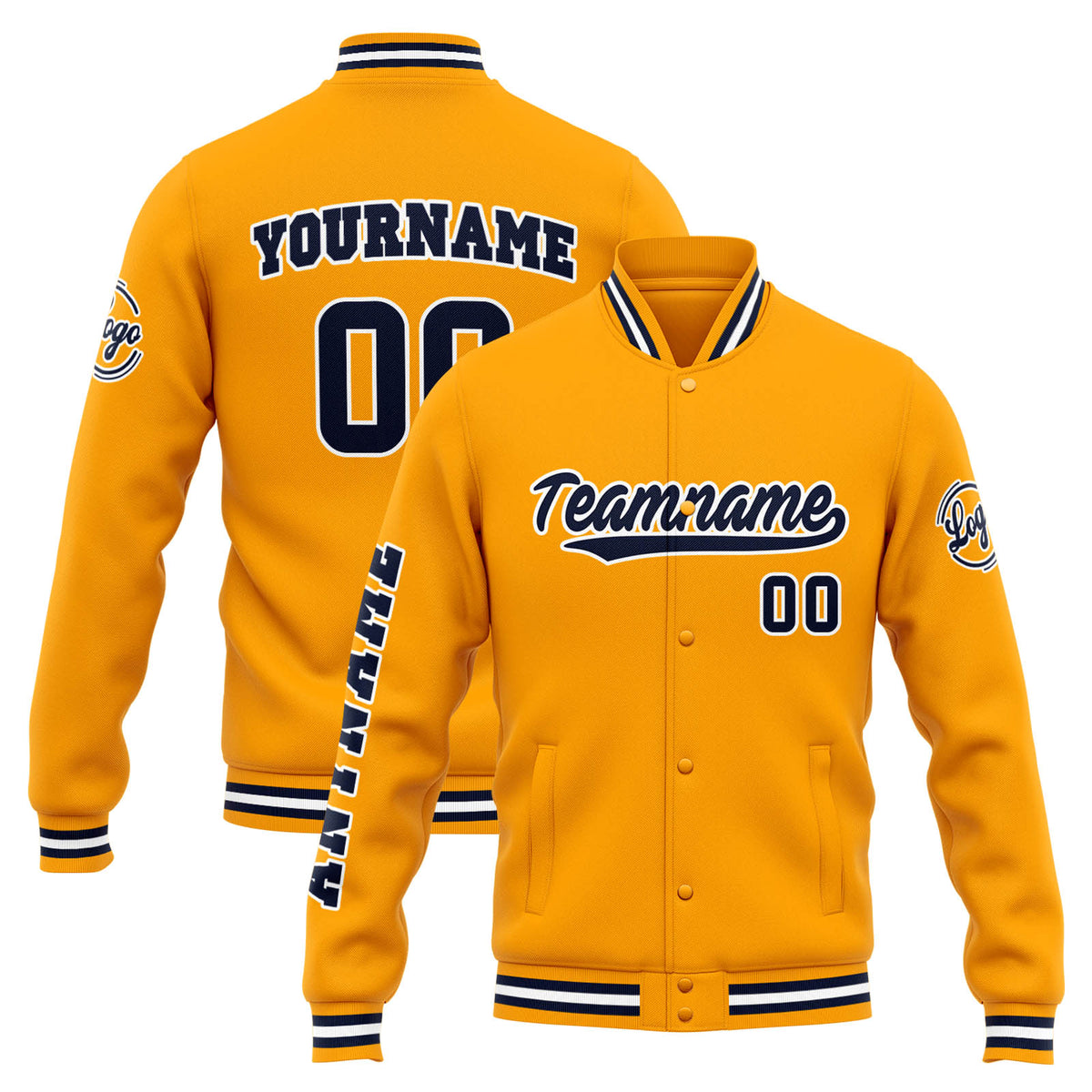 Custom Varsity Jacket Letterman Jacket For Men, Women And Youth Orange