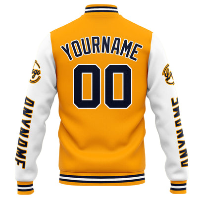 Custom Varsity Jacket Letterman Jacket For Men, Women And Youth Orange White