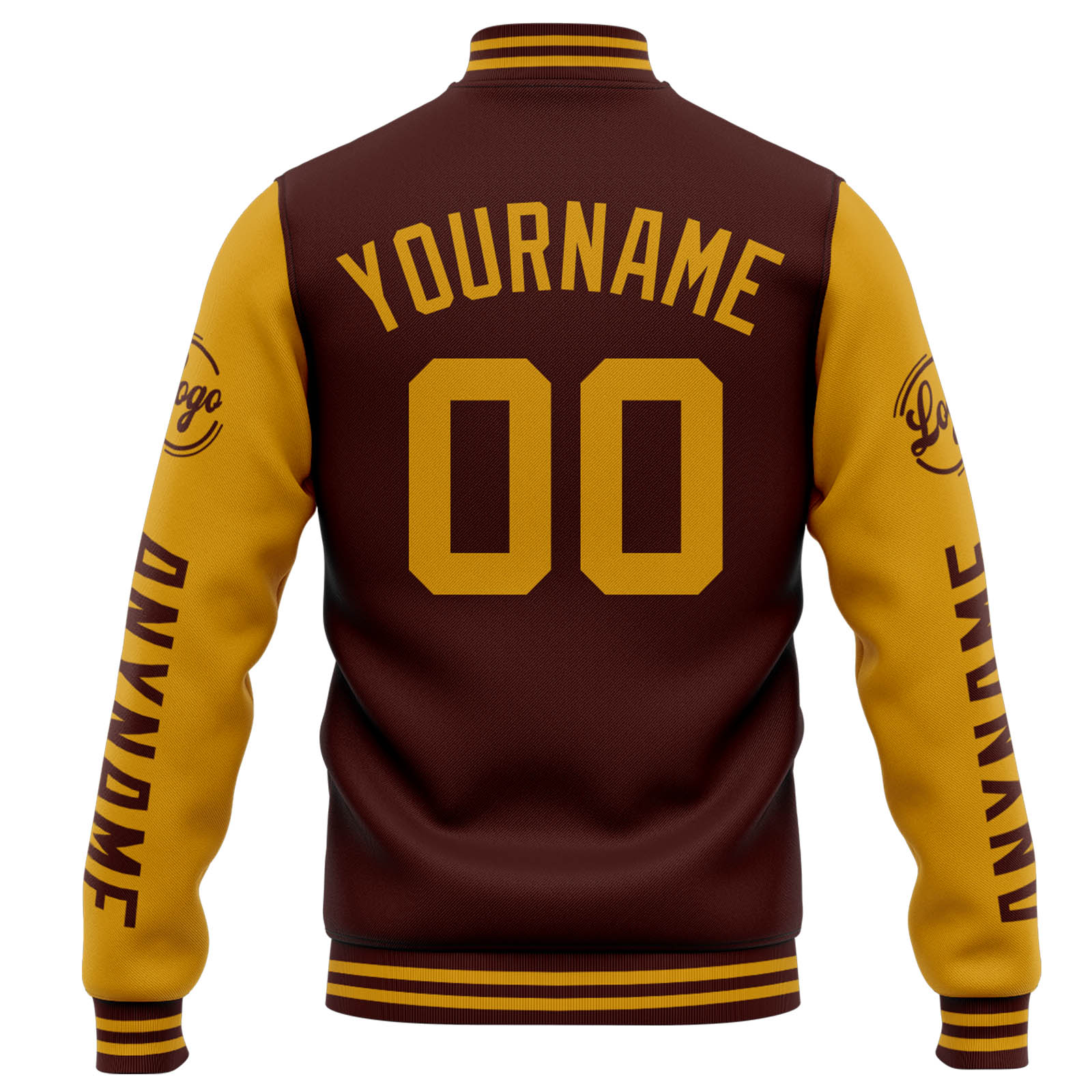 Custom Varsity Jacket Letterman Jacket For Men, Women And Youth Burgundy Gold