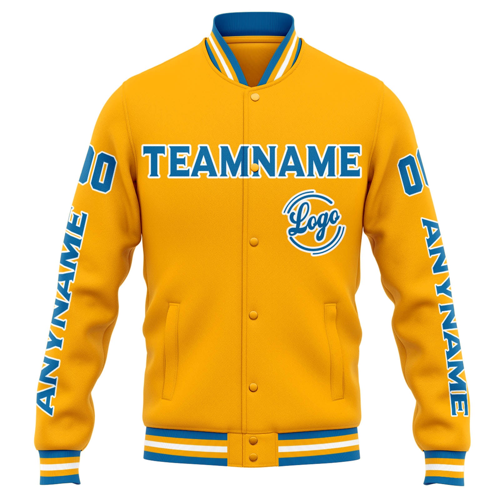 Custom Varsity Jacket Letterman Jacket For Men, Women And Youth Orange Blue