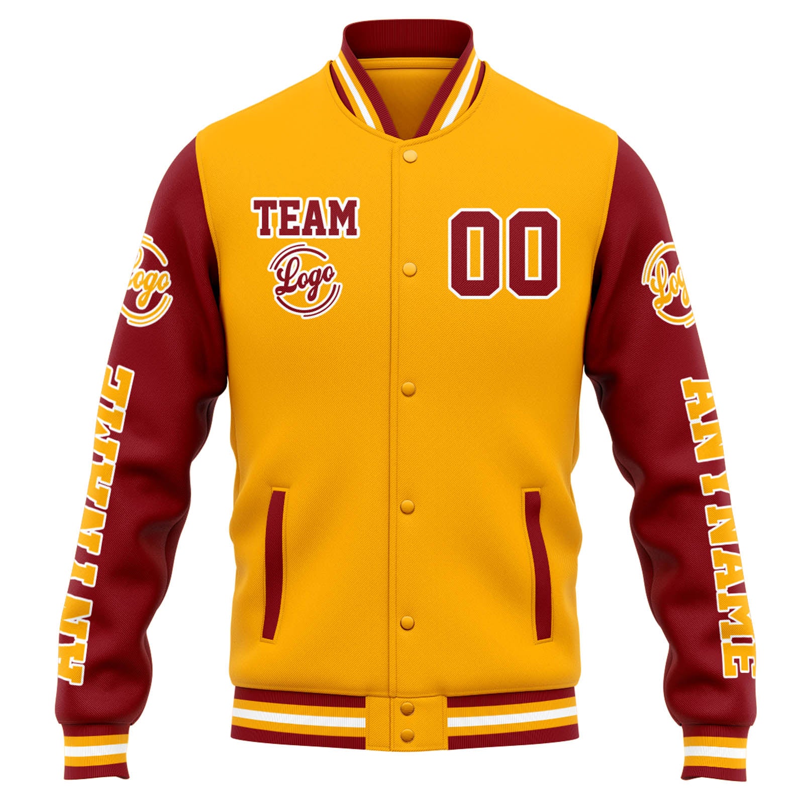 Custom Varsity Jacket Letterman Jacket For Men, Women And Youth Orange Red