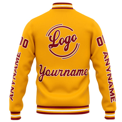 Custom Varsity Jacket Letterman Jacket For Men, Women And Youth Orange Red