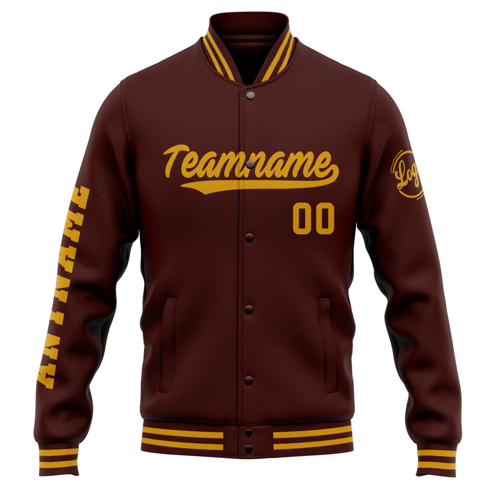 Custom Varsity Jacket Letterman Jacket For Men, Women And Youth Burgundy Gold