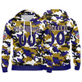 Custom Sweatshirt Hoodie For Men Women Girl Boy Print Your Logo Name Number Purple&Gold