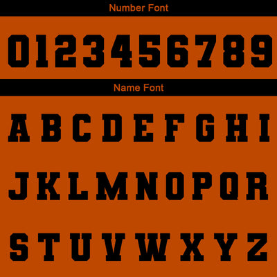 Custom Black Dark Orange Waterproof Varsity Jackets Personalized Stitched Name Number Logo to Letterman Jackets