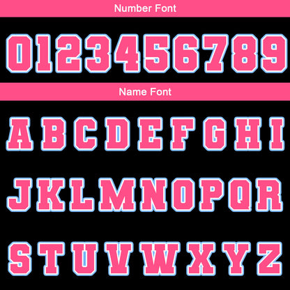 Custom Black Pink Light Blue  Waterproof Varsity Jackets Personalized Stitched Name Number Logo to Letterman Jackets