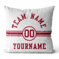 Custom Football Throw Pillow for Men Women Boy Gift Printed Your Personalized Name Number Blue & White & Red