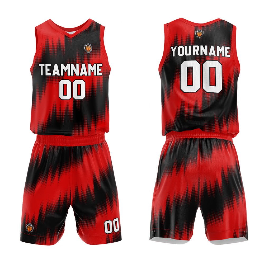 Custom Basketball Wear Red Design Sublimation Jersey Logo Number