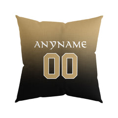 Custom Football Throw Pillow for Men Women Boy Gift Printed Your Personalized Name Number Gold&Black&White