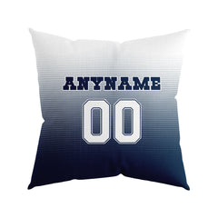 Custom Football Throw Pillow for Men Women Boy Gift Printed Your Personalized Name Number Navy&White&Blue