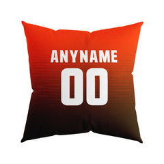 Custom Football Throw Pillow for Men Women Boy Gift Printed Your Personalized Name Number Orange&Brown&White