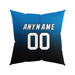 Custom Football Throw Pillow for Men Women Boy Gift Printed Your Personalized Name Number Blue&Gray&Black