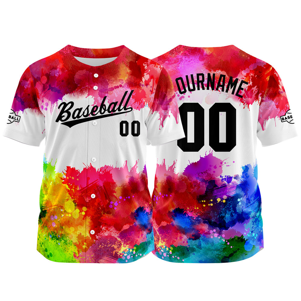 Custom Baseball Jersey Full Print Design Personalized Baseball for Men Women Boy Girl