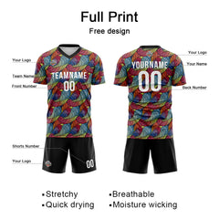 Custom Soccer Jersey Print Personalized Short Sleeve Shirts Uniform for Men Women Boy