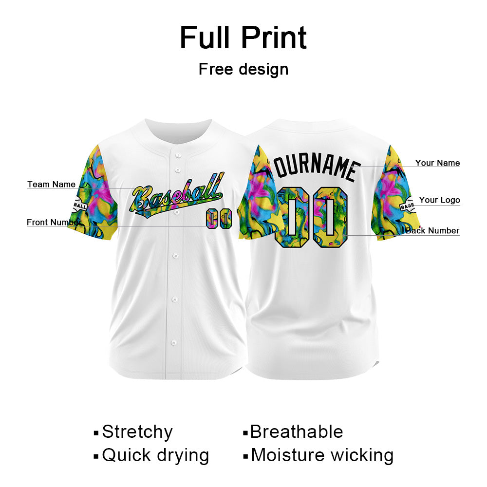 Custom Baseball Jersey Full Print Design Personalized Baseball for Men Women Boy Girl