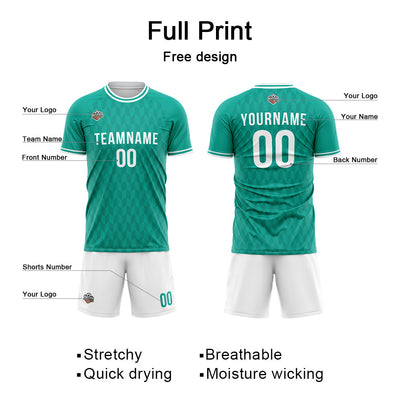 Custom Soccer Jersey Print Personalized Short Sleeve Shirts Uniform for Men Women Boy