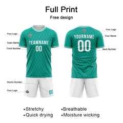 Custom Soccer Jersey Print Personalized Short Sleeve Shirts Uniform for Men Women Boy