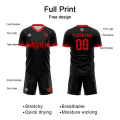 Custom Soccer Jersey Print Personalized Short Sleeve Shirts Uniform for Men Women Boy