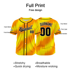 Custom Baseball Jersey Full Print Design Personalized Baseball for Men Women Boy Girl