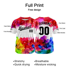 Custom Baseball Jersey Full Print Design Personalized Baseball for Men Women Boy Girl