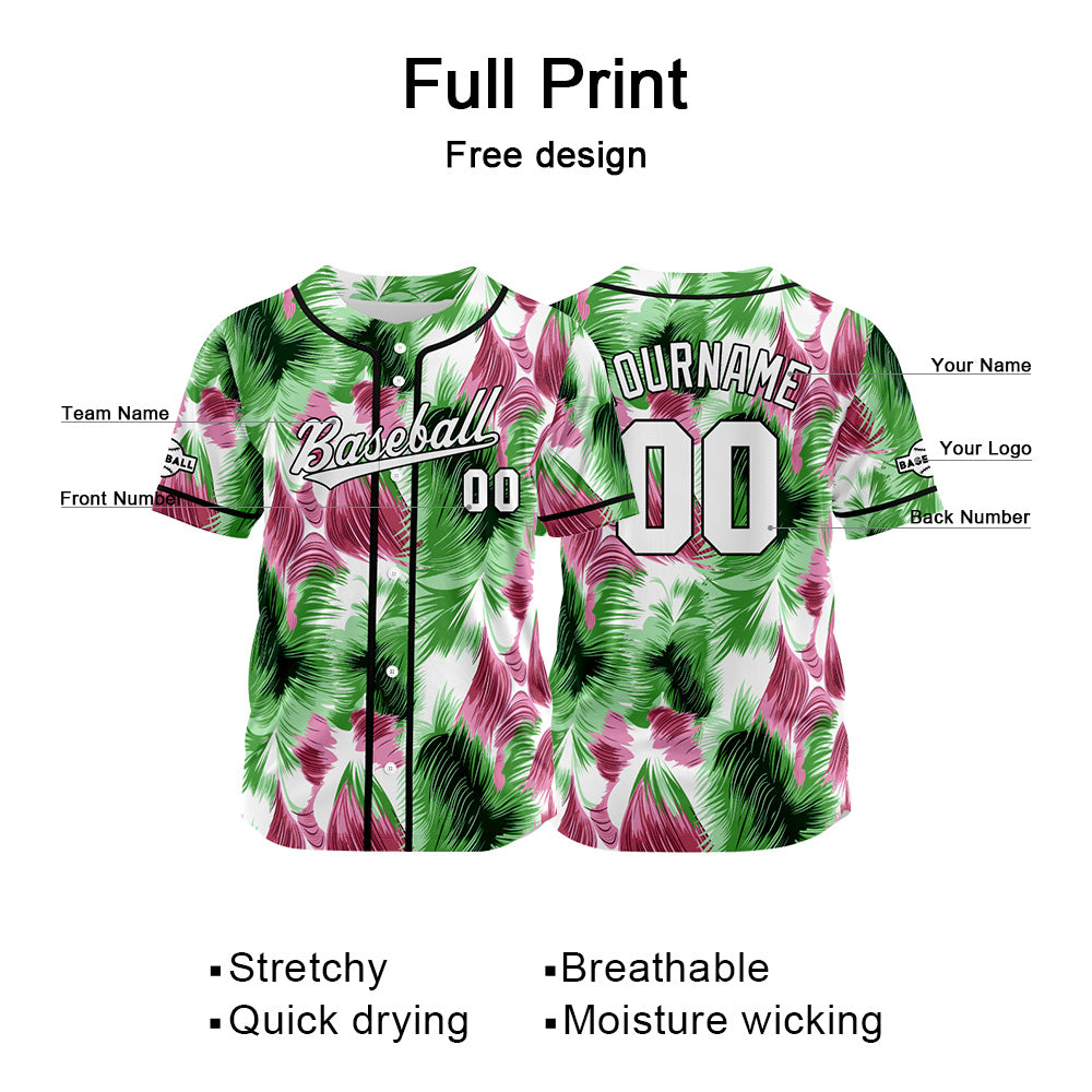 Custom Baseball Jersey Full Print Design Personalized Baseball for Men Women Boy Girl