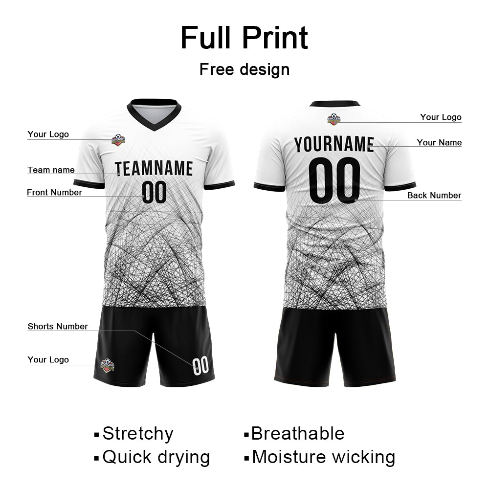 Custom Soccer Jersey Uniform for Men Women Boy Personalized Shirt and  Shorts with Name Number 