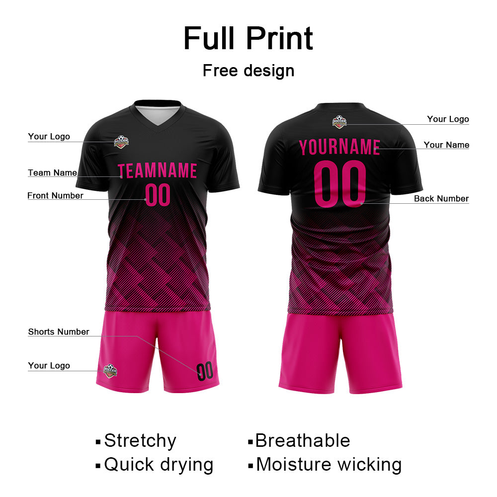 Custom Soccer Jersey Print Personalized Short Sleeve Shirts Uniform for Men Women Boy