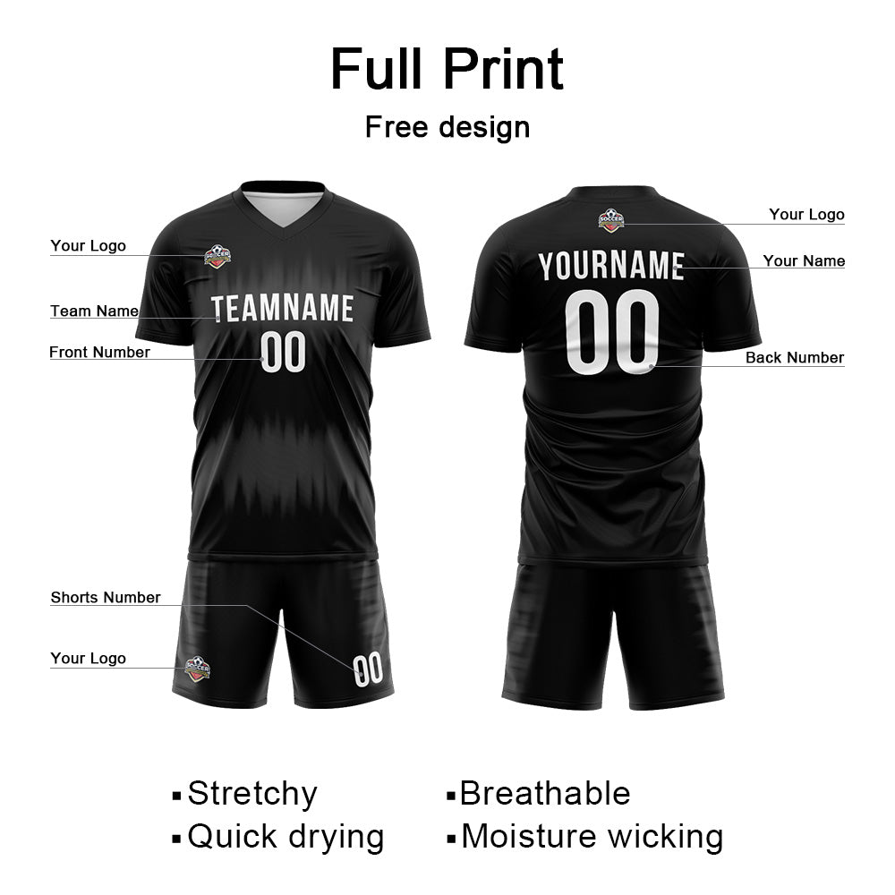 Custom Red Black-White Sublimation Soccer Uniform Jersey in 2023