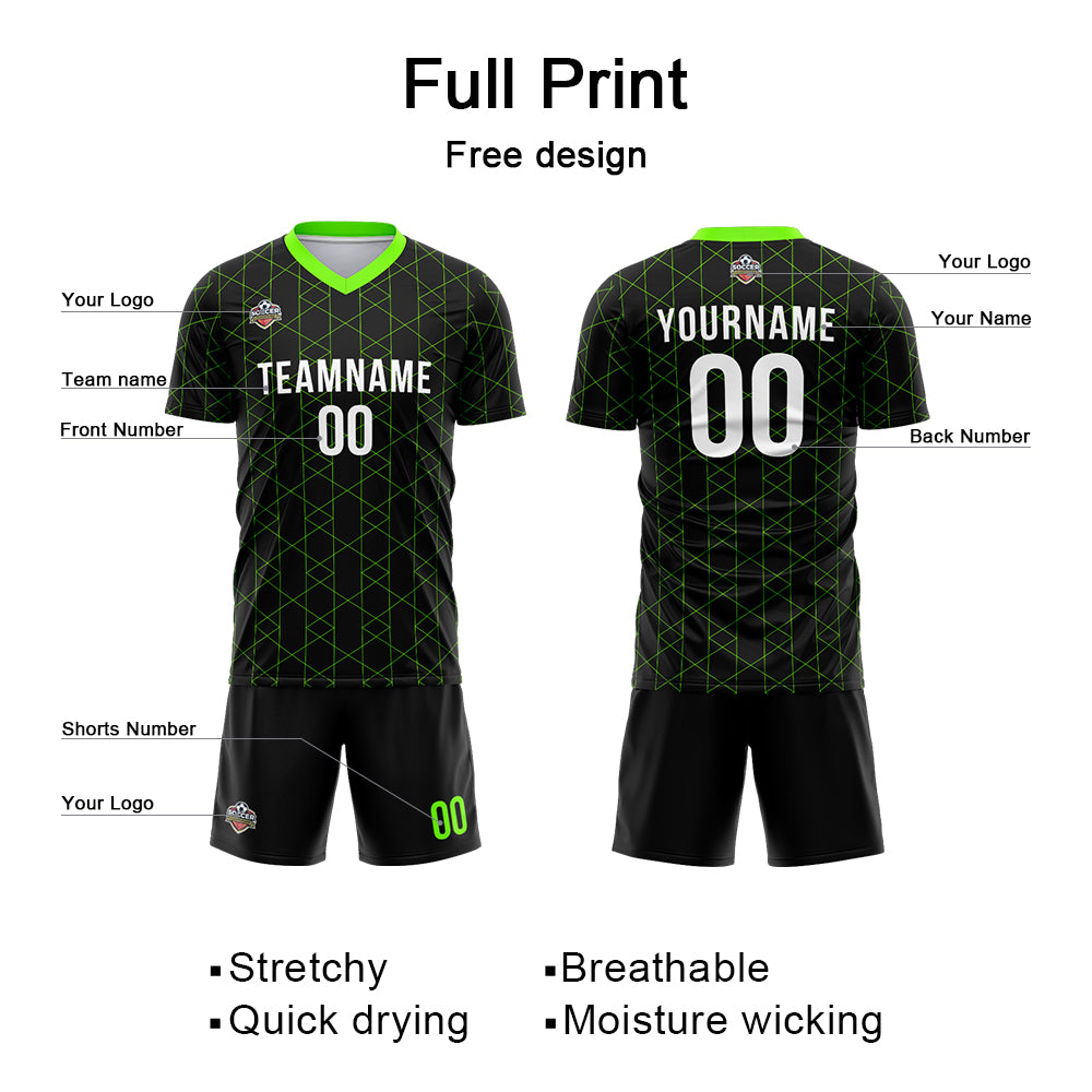 Custom Soccer Jersey Print Personalized Short Sleeve Shirts Uniform for Men Women Boy