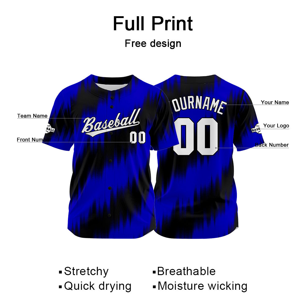 Custom Baseball Jersey Full Print Design Personalized Baseball for Men Women Boy Girl