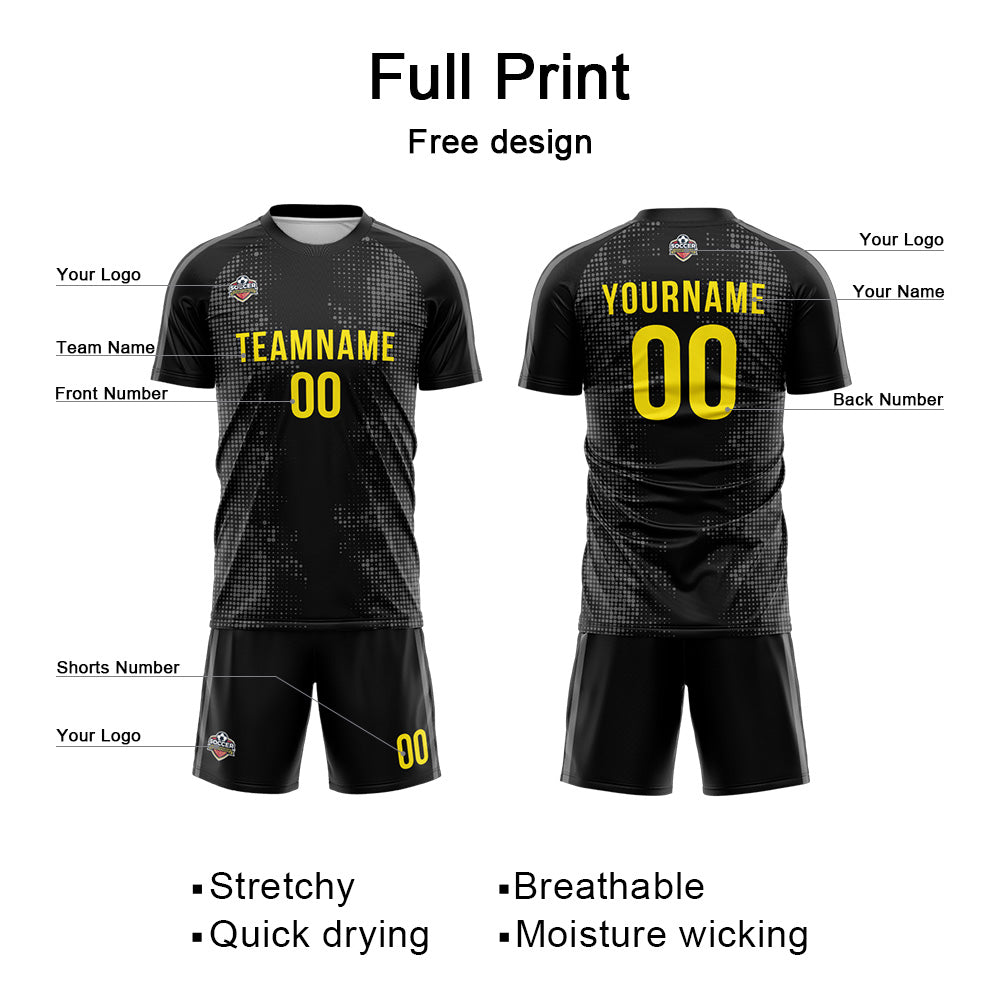 Custom Soccer Jersey Print Personalized Short Sleeve Shirts Uniform for Men Women Boy