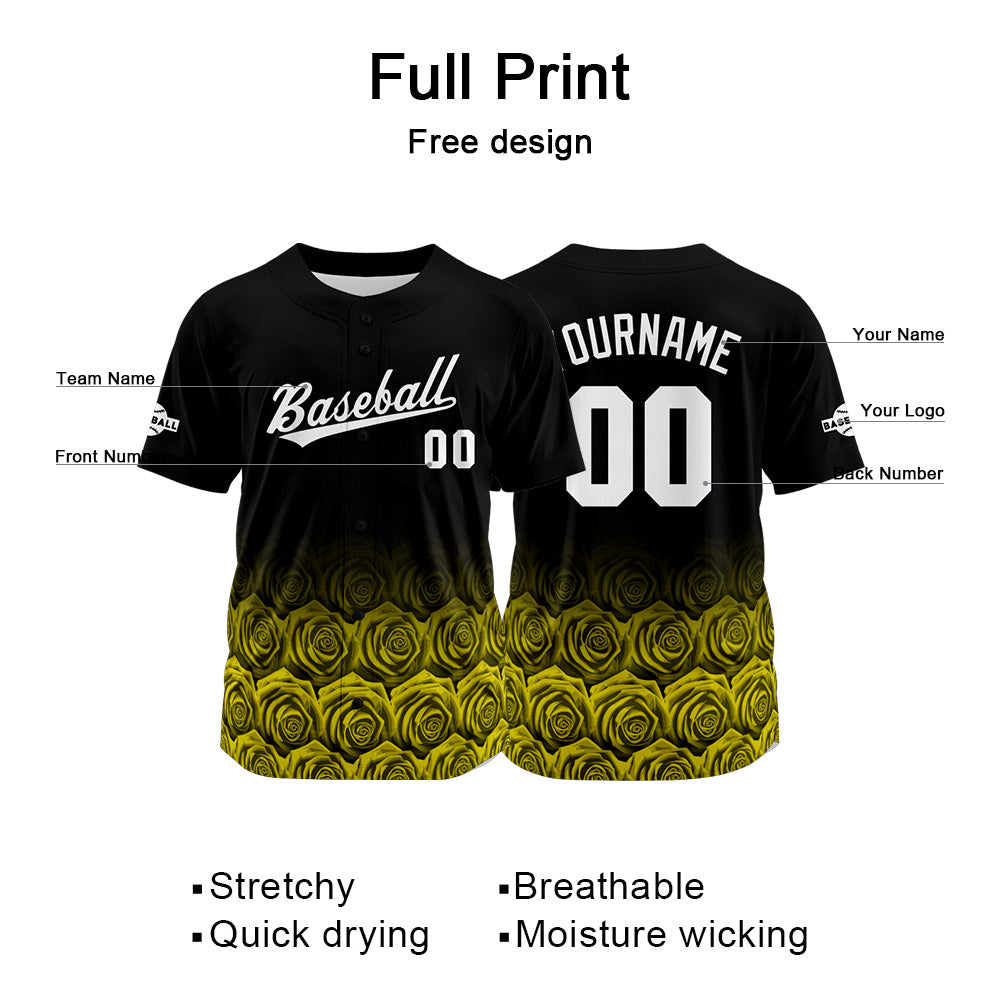 Custom Baseball Jersey Full Print Design Personalized Baseball for Men Women Boy Girl