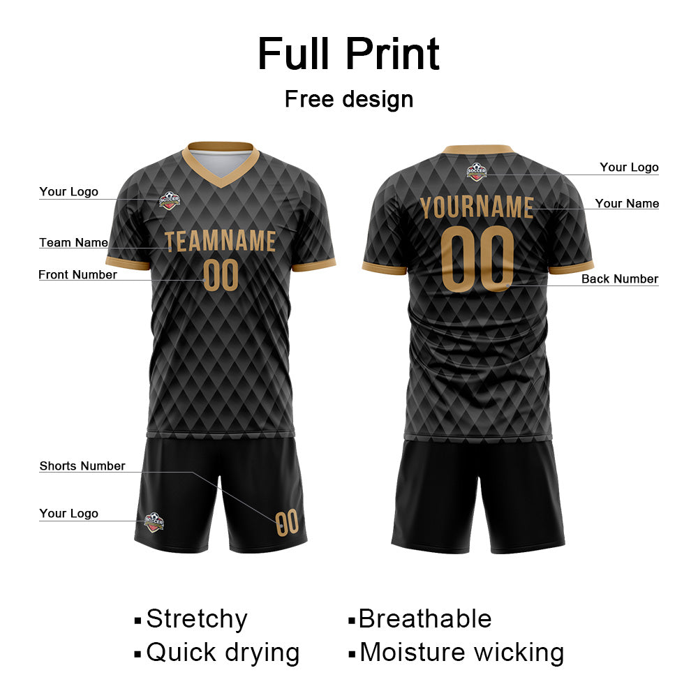 Custom Soccer Jersey Print Personalized Short Sleeve Shirts Uniform for Men Women Boy