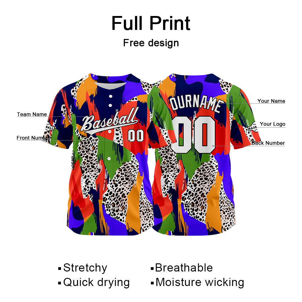 Custom Baseball Jersey Full Print Design Personalized Baseball for Men Women Boy Girl