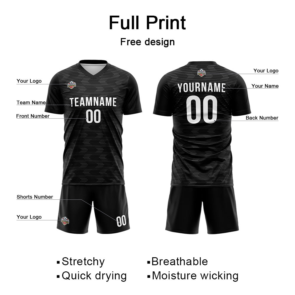 Custom Soccer Jersey Print Personalized Short Sleeve Shirts Uniform for Men Women Boy