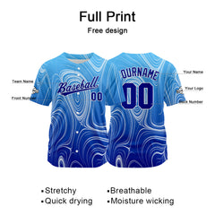 Custom Baseball Jersey Full Print Design Personalized Baseball for Men Women Boy Girl